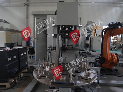 Assembly line of front subframe of automobile chassis Assembly line of front subframe of automobile chassis